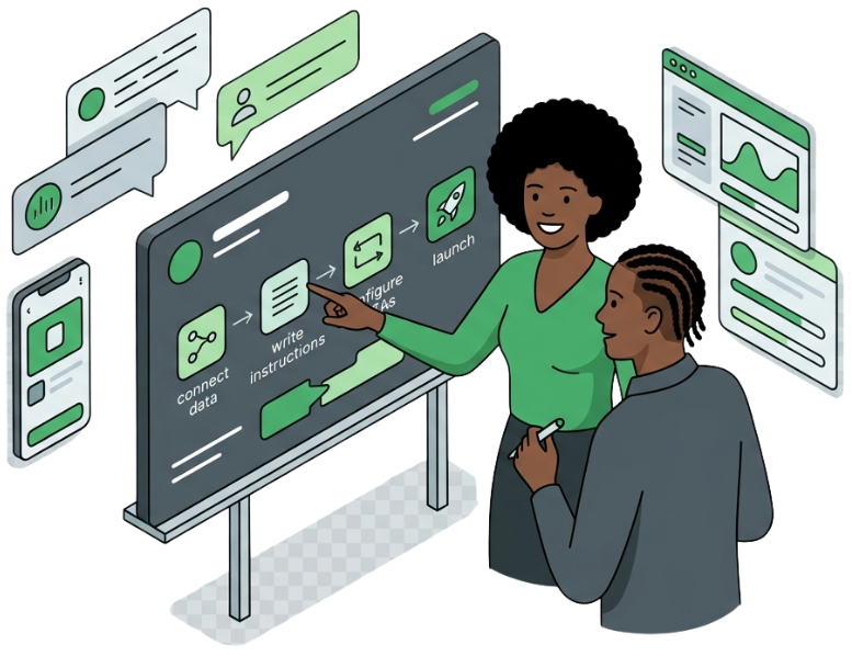 WhatsApp business network illustration